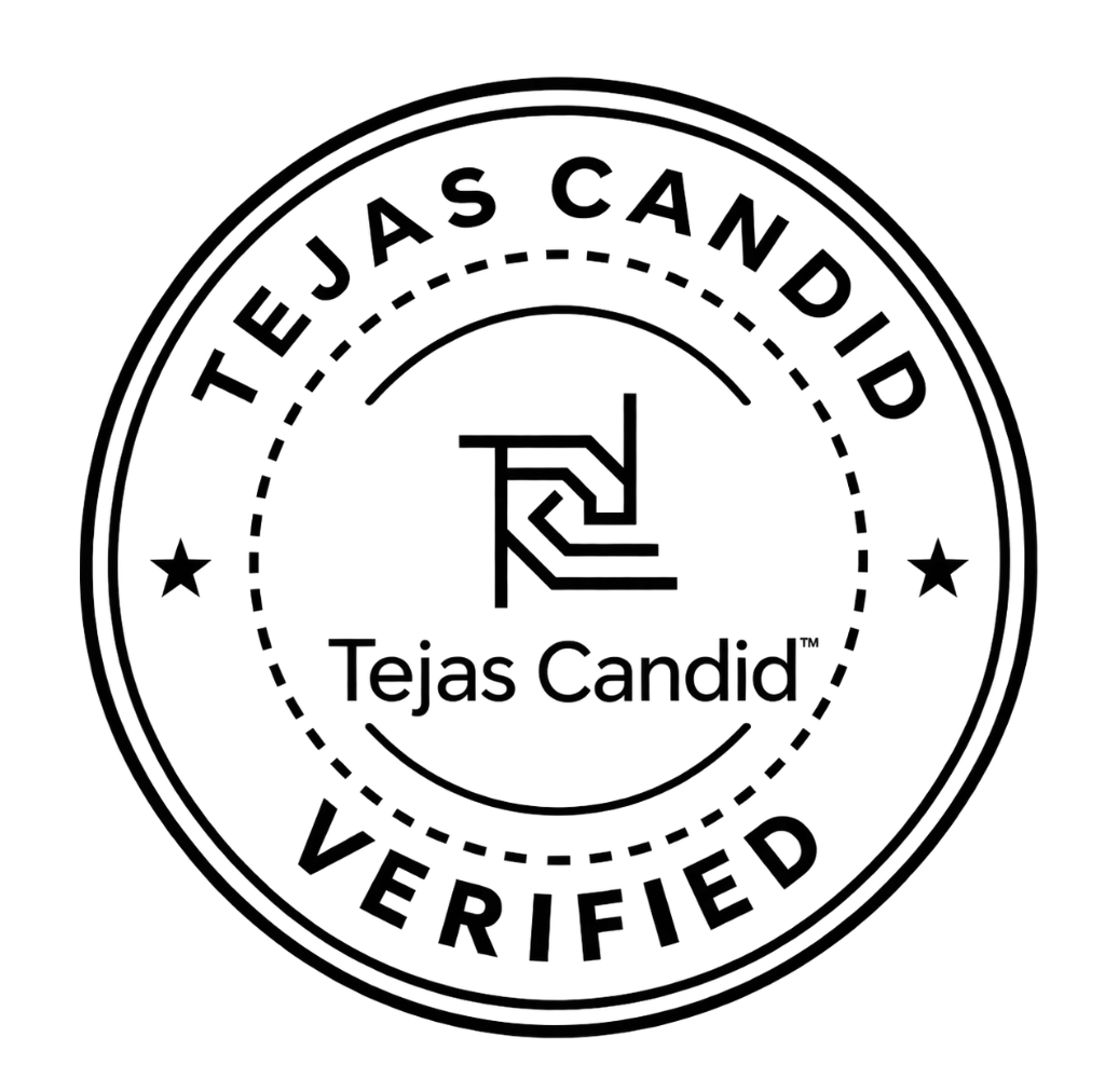 Tejas Candid Verified Seal